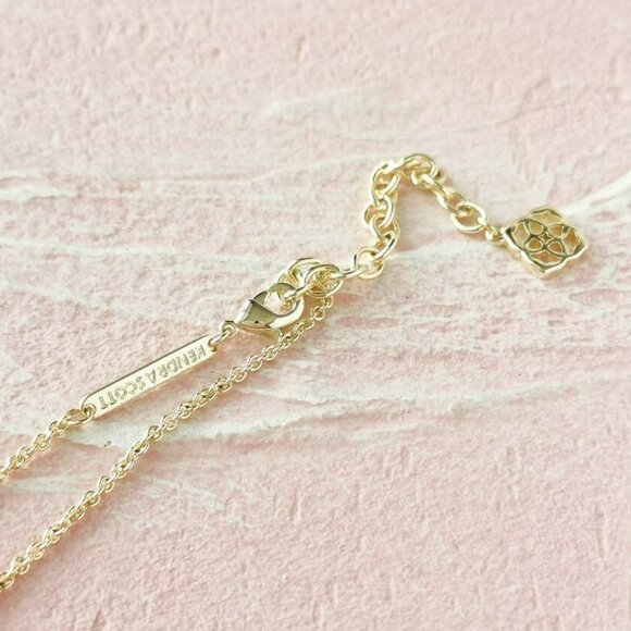 Kendra Scott Elisa Iridescent Drusy Gold Necklace - Picture 3 of 3